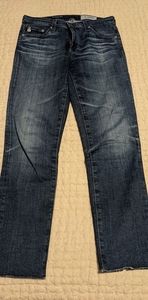 AG cigarette crop jeans. Size 26R. Dark denim wash.